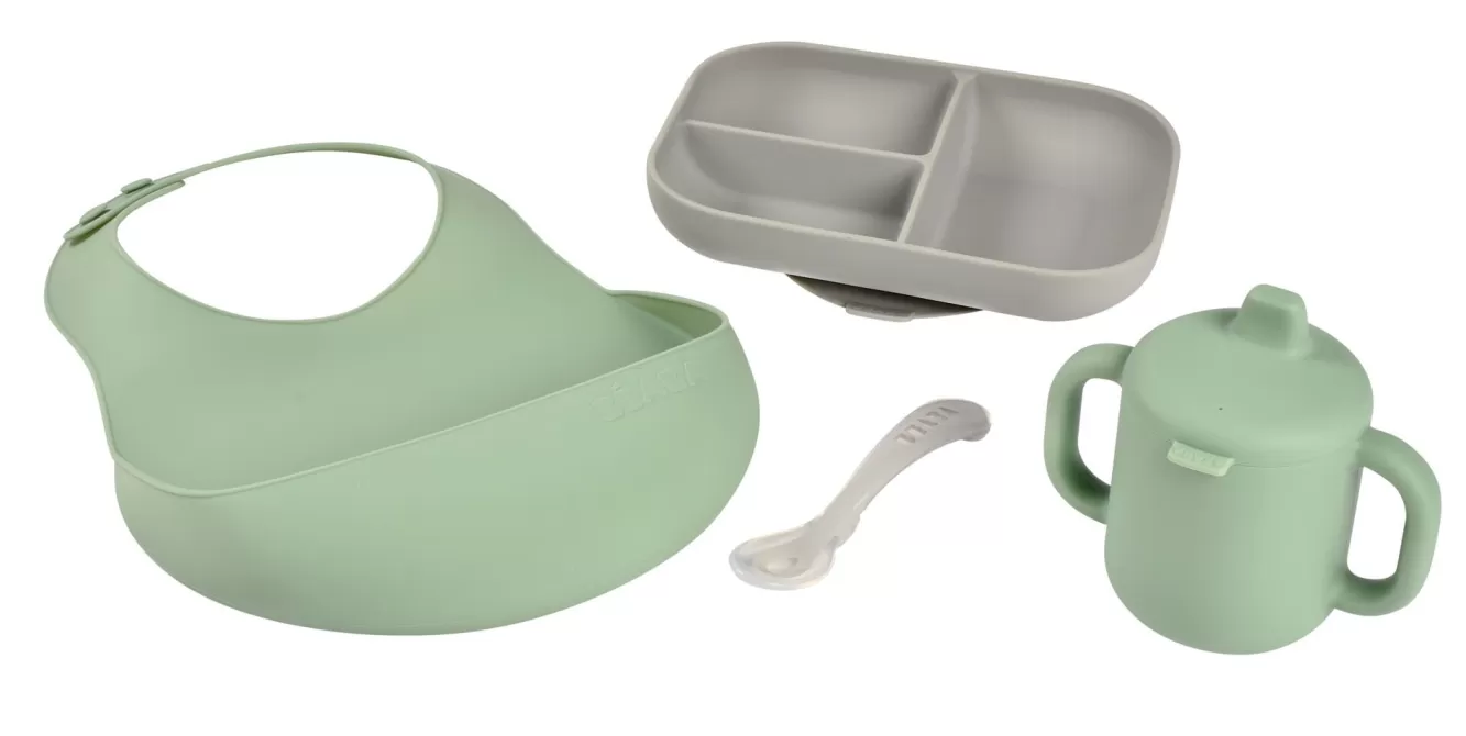 Essentiele Maaltijdset Grey / Sage Green | BÉABA Online