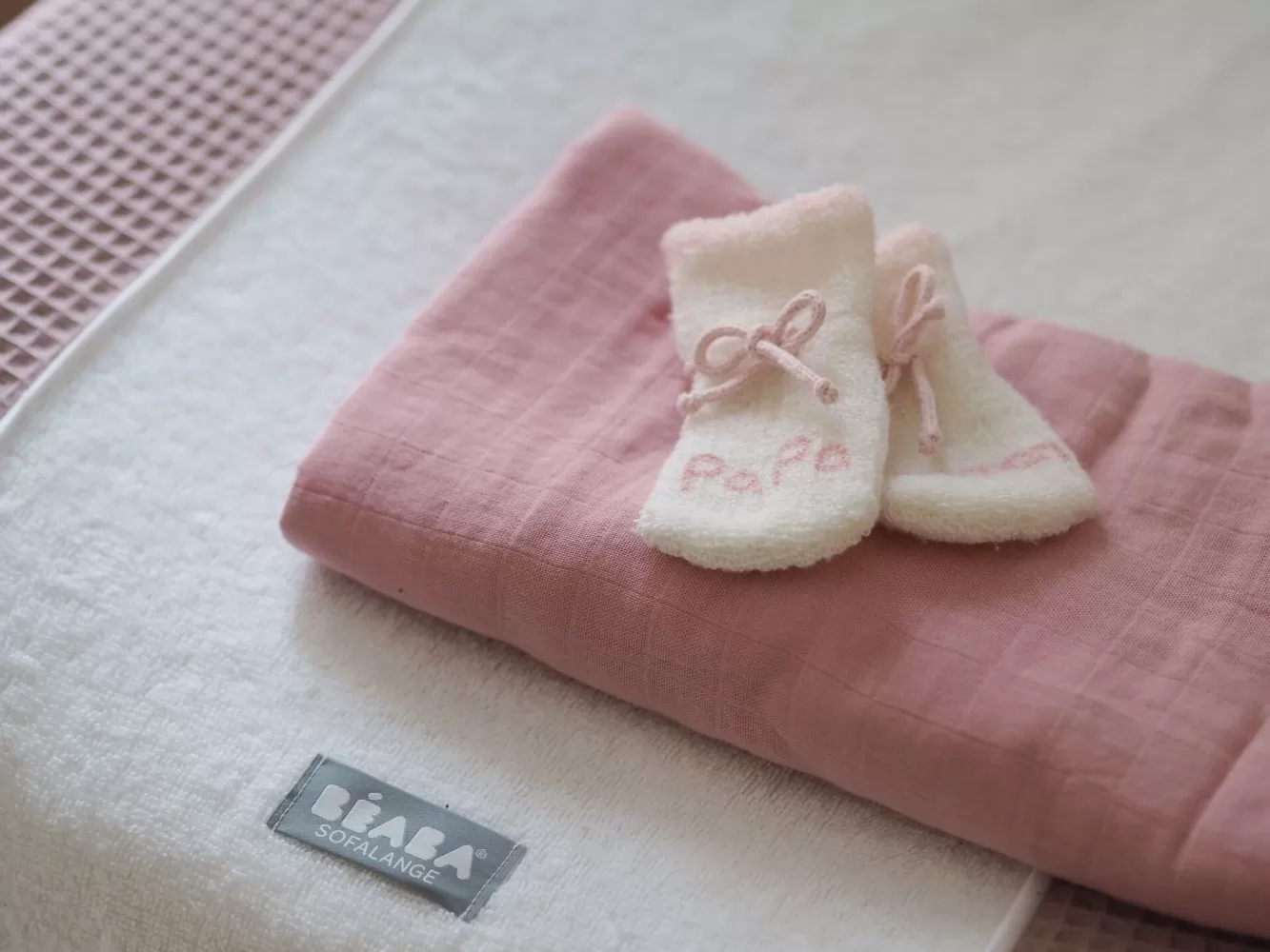 Set Van 2 Katoenen Tetra Doekjes Xxl Bridal Pink/Flowery Cou | BÉABA Outlet