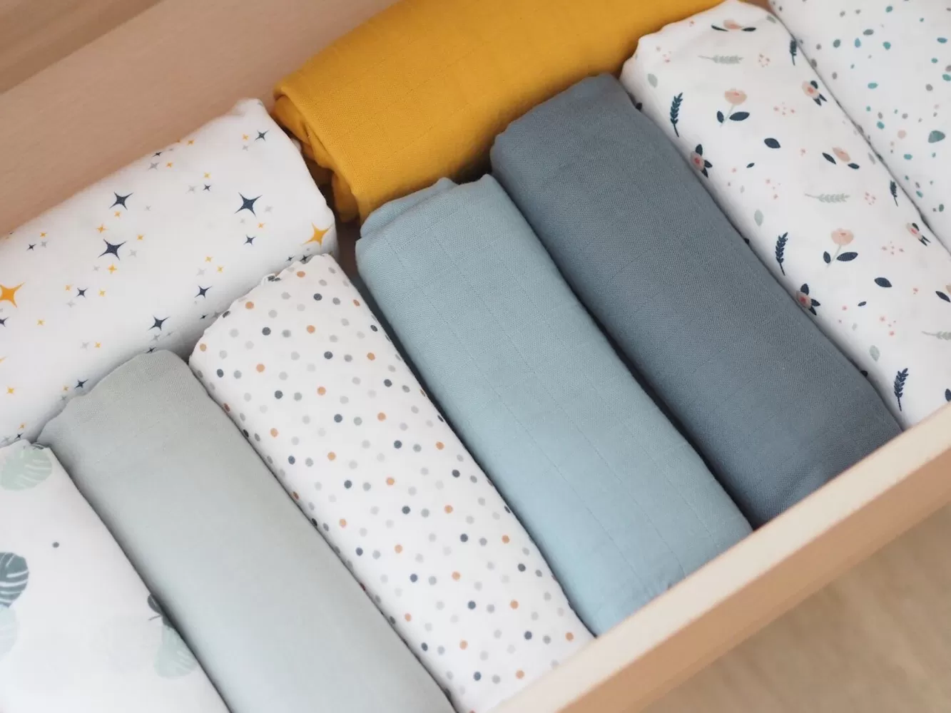 Set Van 2 Katoenen Tetra Doekjes Xxl Honey Yellow/Starry Nig | BÉABA Clearance